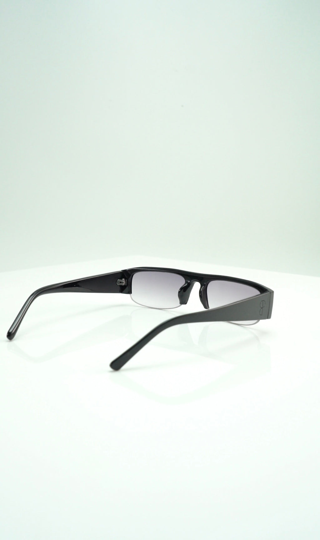 Tinted half frame glasses